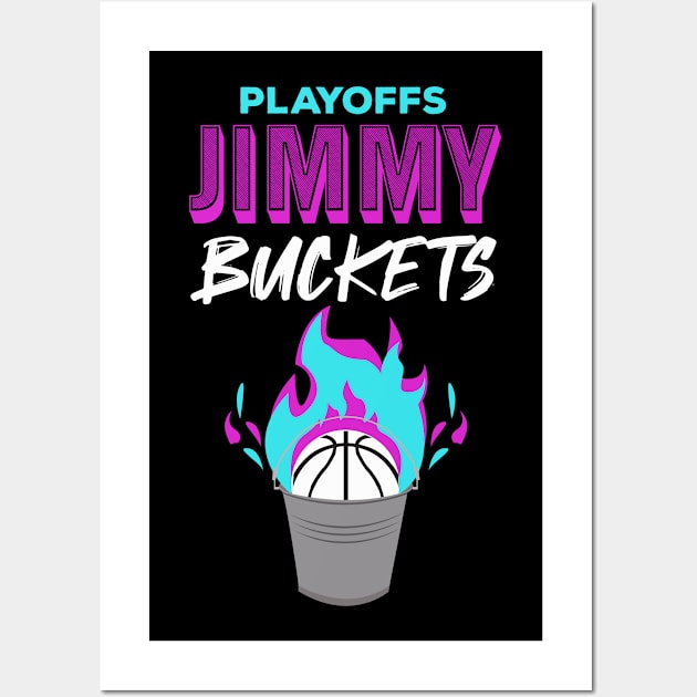 Playoffs Jimmy Buckets purple teal flame Wall Art by HCreatives